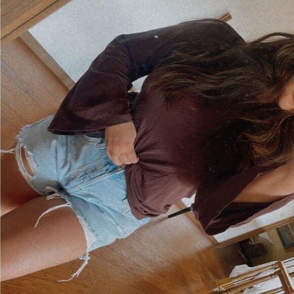 Brown long sleeve top - Picture 2 of 2